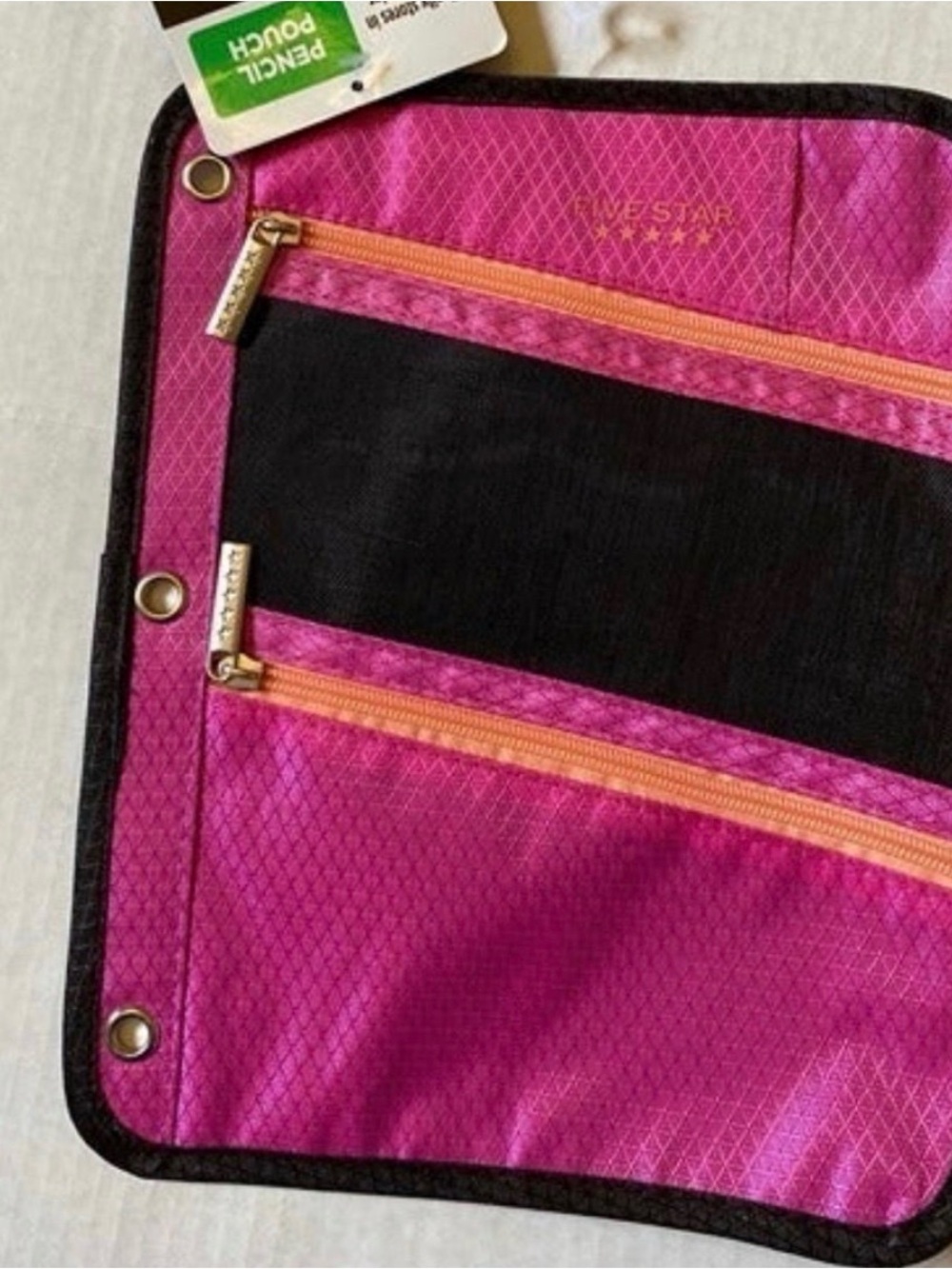 Five Star Pink Travel Pencil Pouch Organizer